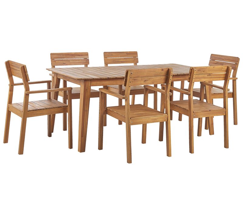 Set De Salle à Manger Bois Solide Bois Clair Fornelli