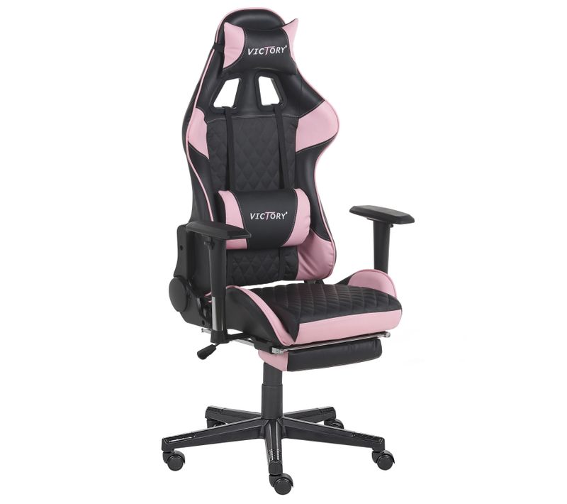 Siège De Gaming Cuir Pu Rose Victory
