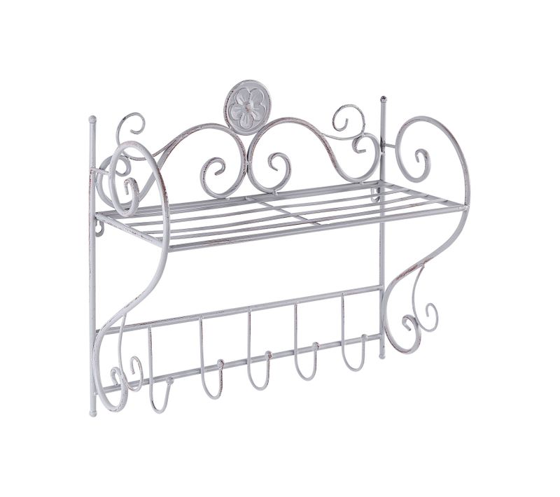 Etagère Murale De Salle De Bains Grise Osorno