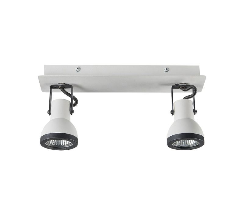 Spot à 2 Lumières Baro Réglable Métal Blanc