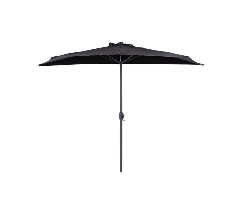 Parasol De Jardin Semi-circulaire 270 Cm Noir Galati