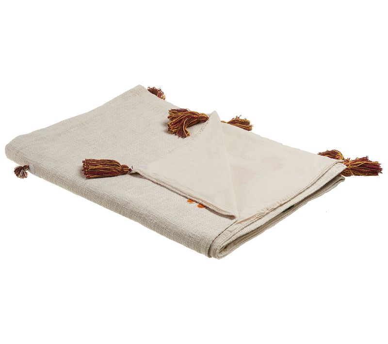Couverture Khandwa Coton 130 X 180 Cm Beige