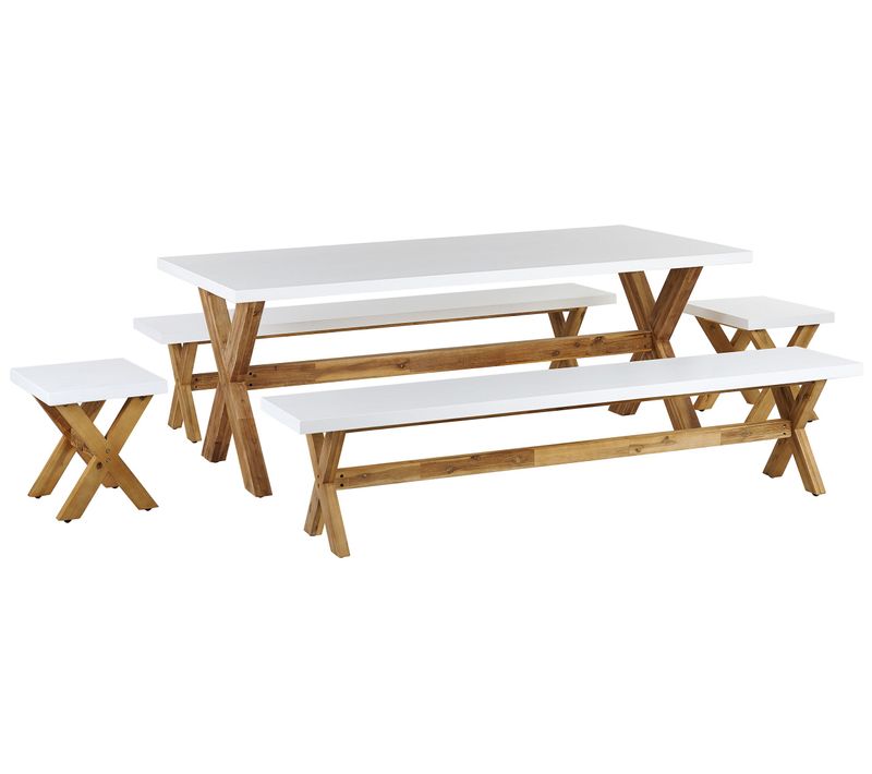 Set De Salle à Manger Béton Blanc Olbia