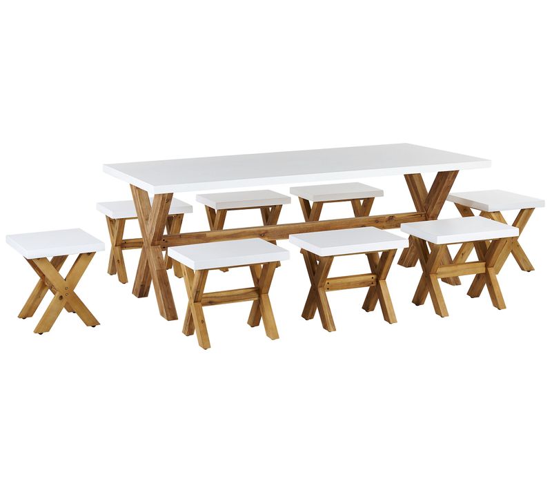 Set De Salle à Manger Béton Blanc Olbia