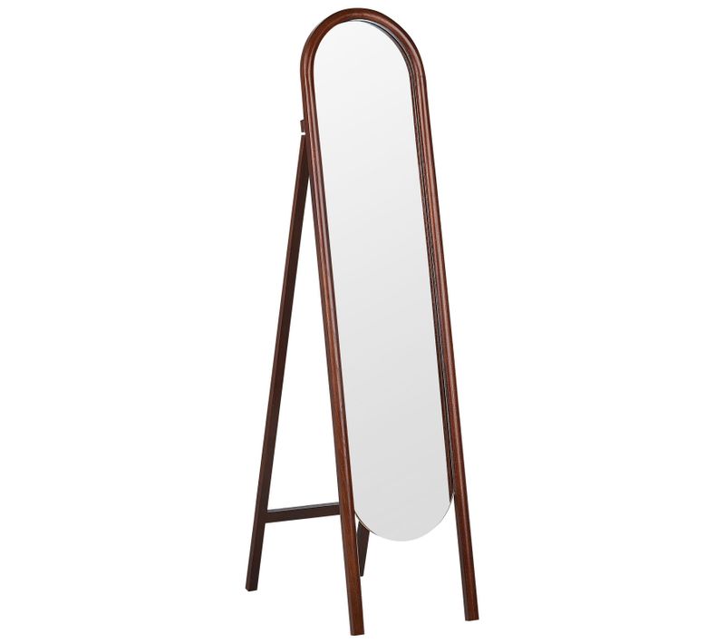 Miroir Sur Pied Bois Foncé 30 X 150 Cm Chelles