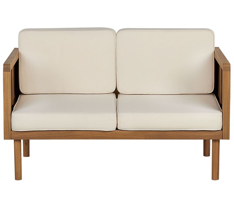 Canapé De Jardin 2 Places Baratti Acacia Marron