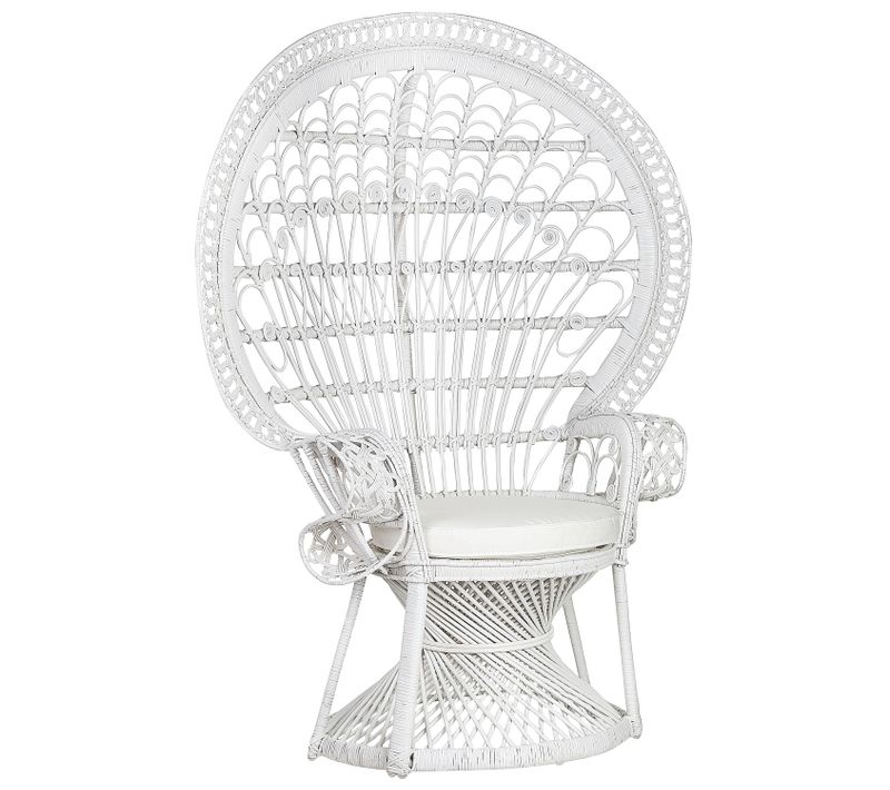 Chaise Paon Emmanuelle Rotin Blanc