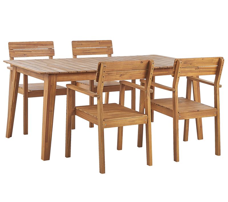 Set De Salle à Manger Bois Solide Bois Clair Fornelli