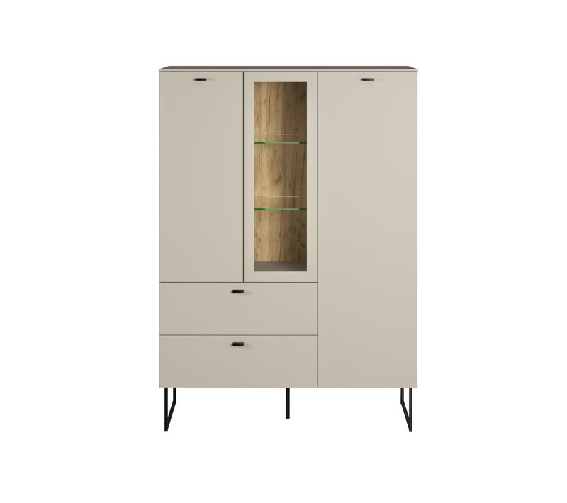 Buffet Haut 2 Portes, 2 Tiroirs Et 1 Niche L100 Cm