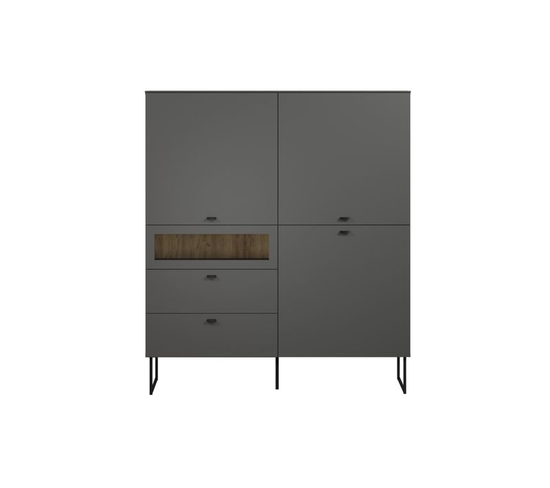 Buffet Haut 3 Portes, 2 Tiroirs Et 1 Niche L122 Cm
