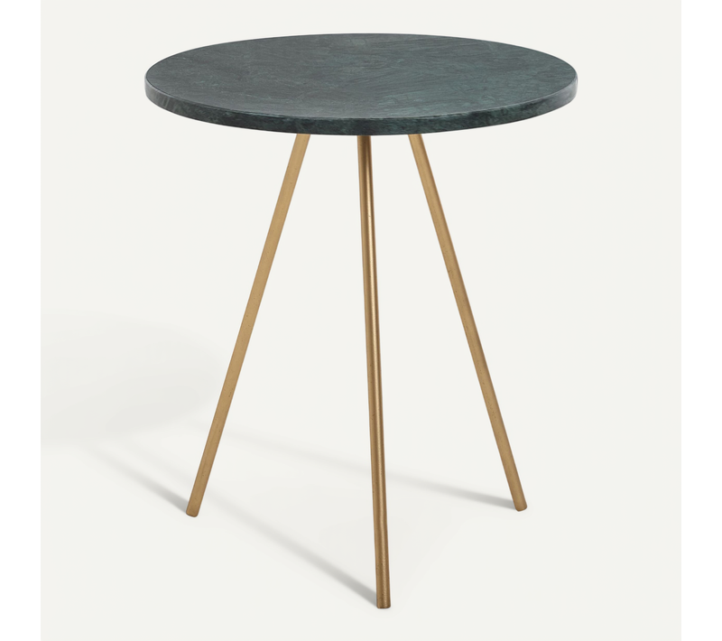 Table D'appoint Marbre Véritable D. 38 Cm Petite Table De Salon Ronde