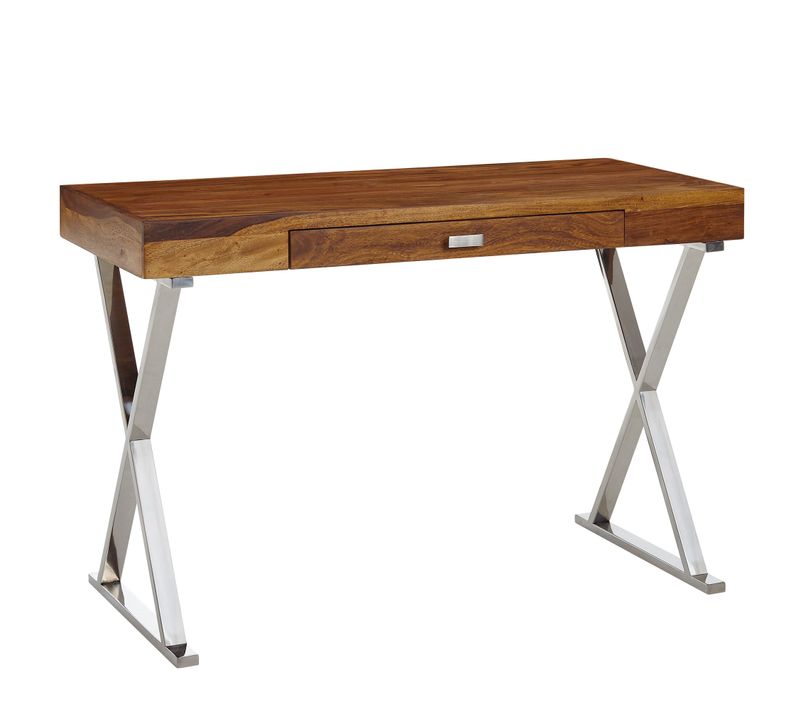 Table De Bureau Petit 120x55x78 Cm Table Pour Ordinateur Avec Rangement Argent