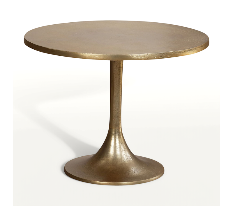 Table Basse Ronde Métal Doré D. 60 Cm Petite Design Table Salon Moderne
