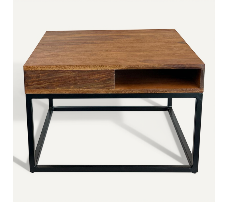 Table Basse Table De Canapé En Bois Massif 60 Cm Table De Salon Carrée