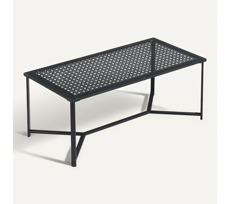 Table Basse Table De Canapé Verre Métal 100 Cm Table De Salon Rectangulaire