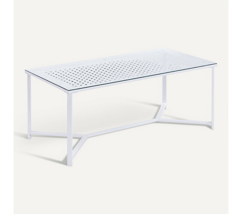 Table Basse Table De Canapé Verre Métal 100 Cm Table De Salon Rectangulaire