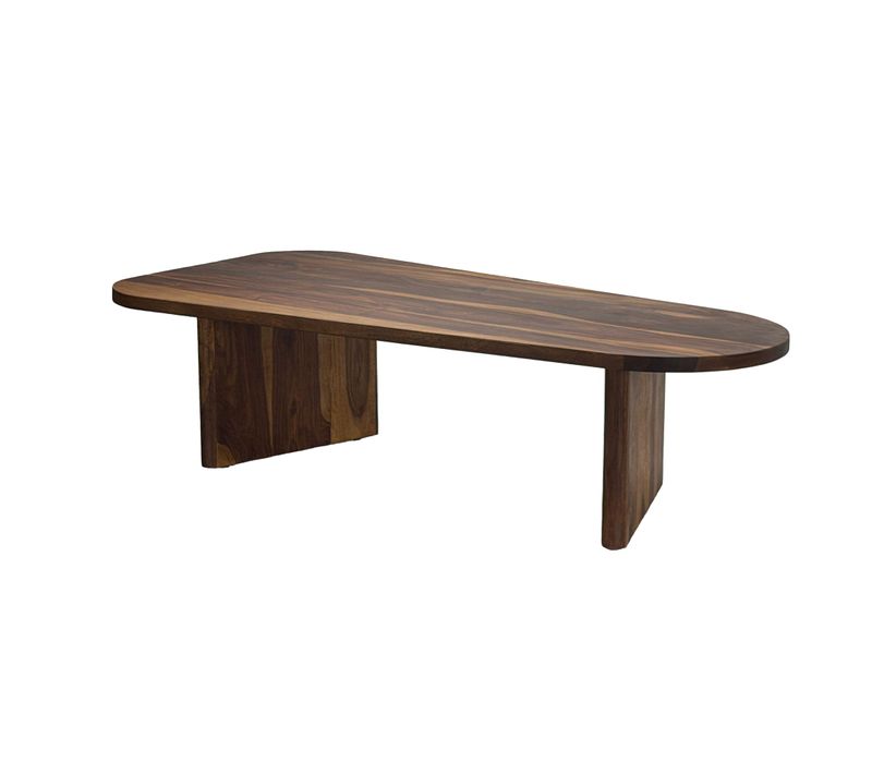 Table Basse Ovale En Bois Massif De Sheesham Table De Canapé 120cm Table Salon