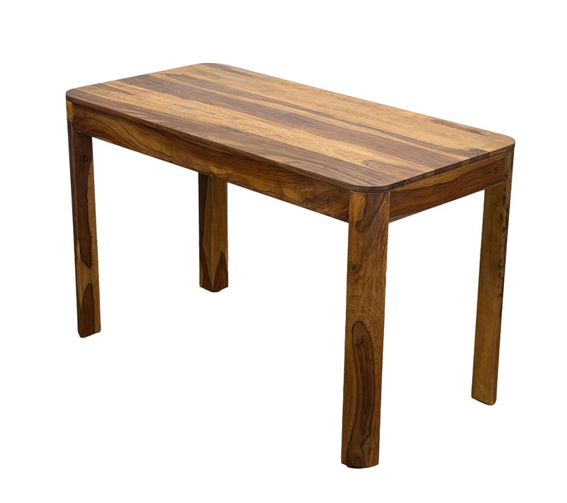 Table à Manger Rectangulaire Sheesham Bois Massif 120cm Pour Jusqu'à 6 Personnes