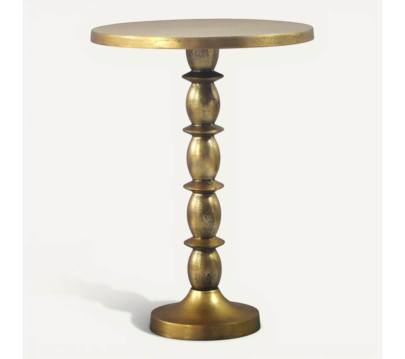 Table D'appoint Alu Or 40cm Métal Table Basse Table De Salon Table Décorative