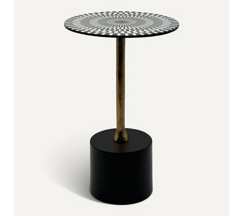 Table D'appoint Aluminium Métal Salon Décoration Table Basse