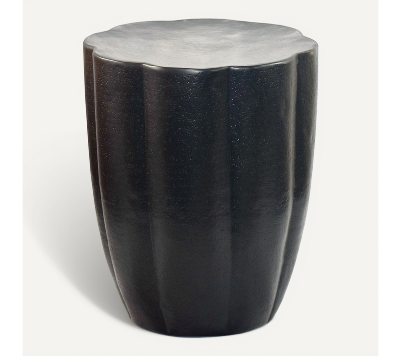 Table D'appoint Noir Aluminium Table Décorative Métal Alu Table De Canapé Ronde