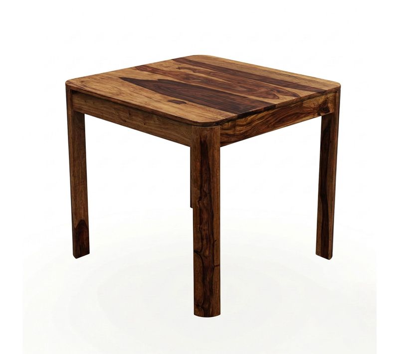 Table à Manger Bois Massif 80cm Sheesham Table De Cuisine 4 Personnes Moderne