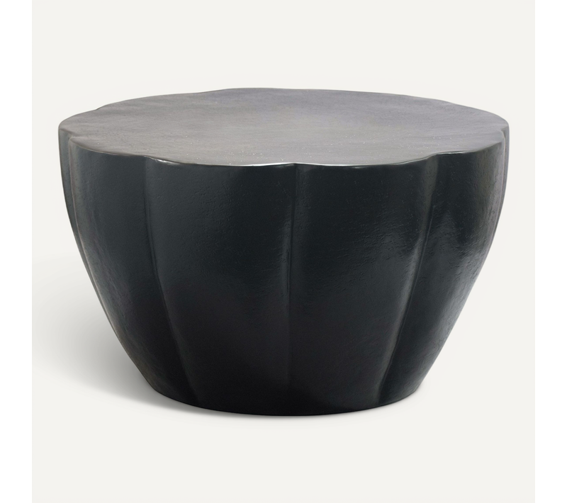 Table Basse Aluminium 60cm Table De Salon Ronde Canapé D'appoint Métal Moderne Noir
