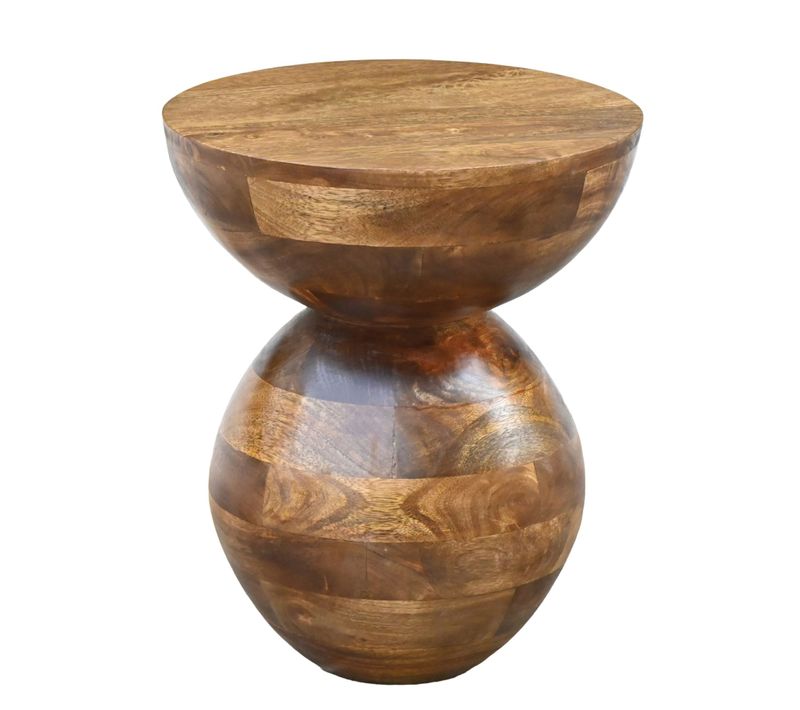 Table D'appoint En Bois Massif 35cm Table Basse Table De Salon Ronde Petite