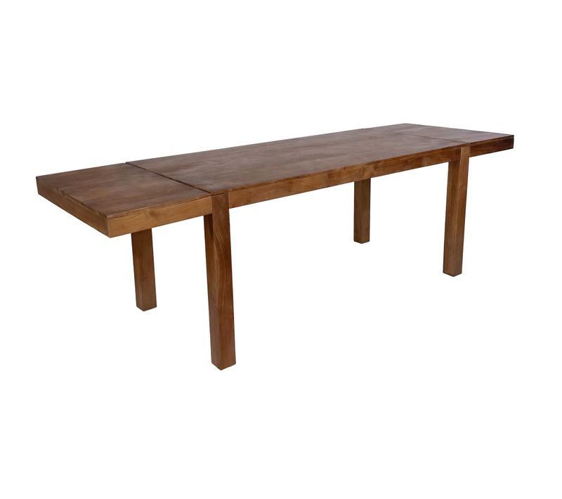 Table De Salle À Manger Extensible 160 - 240cm Bois Massif Table De Cuisine Fait Main Marron foncé