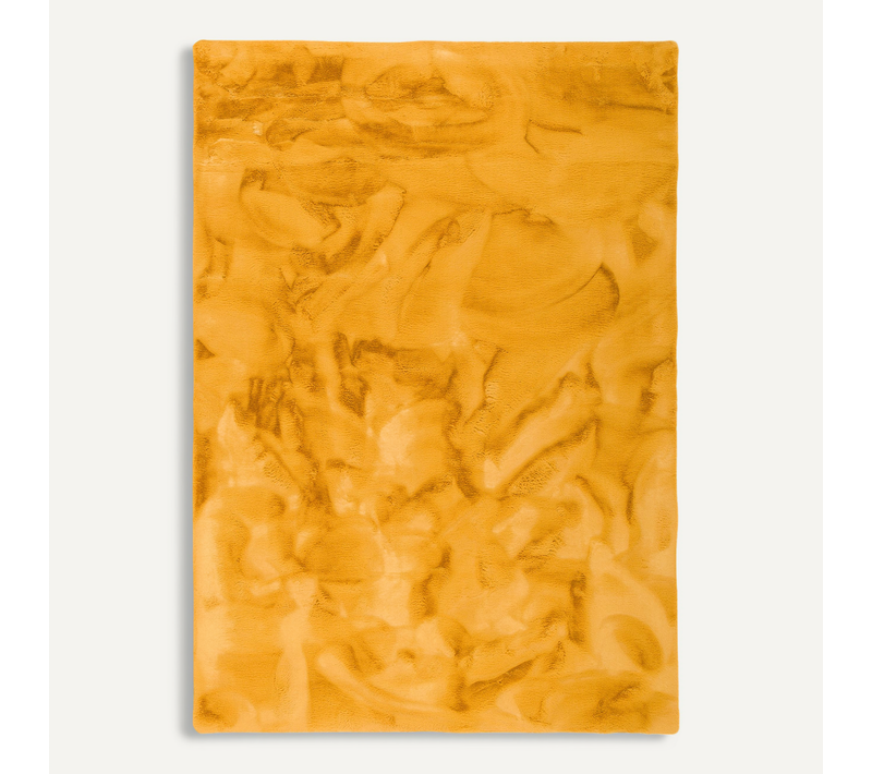 Tapis En Fourrure Plush 60x90cm Jaune