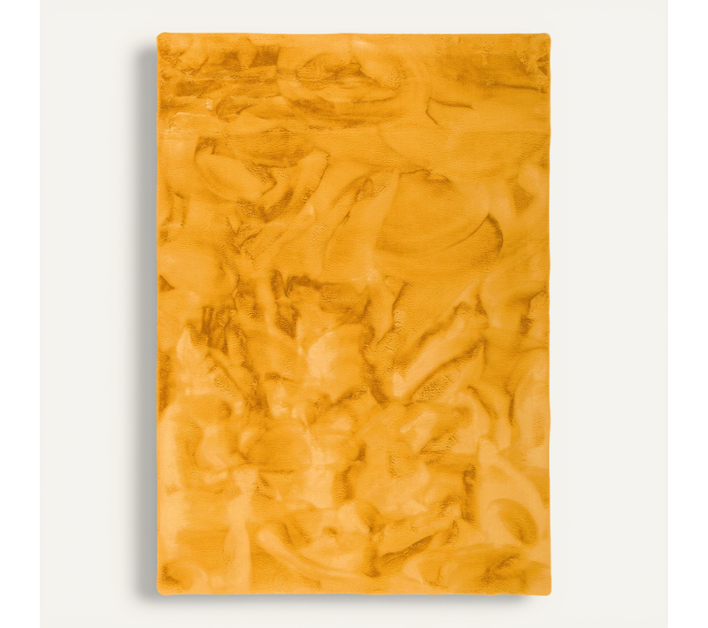 Tapis En Fourrure Plush 90x160cm Jaune