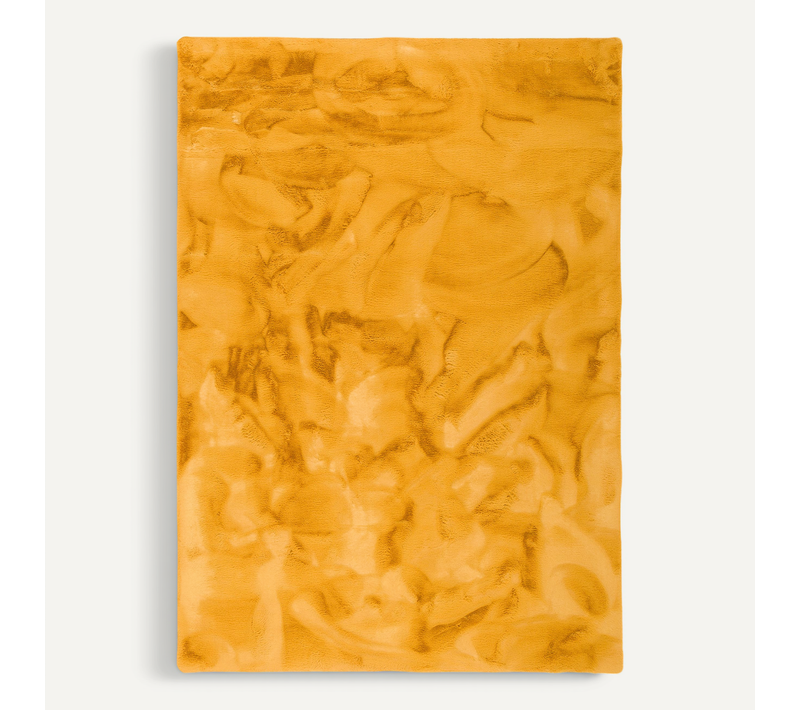 Tapis En Fourrure Plush 180x250cm Jaune