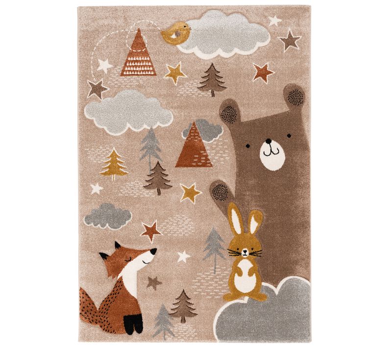 Tapis Maui Kids Pour Enfants Renard Et Ours 140x200cm