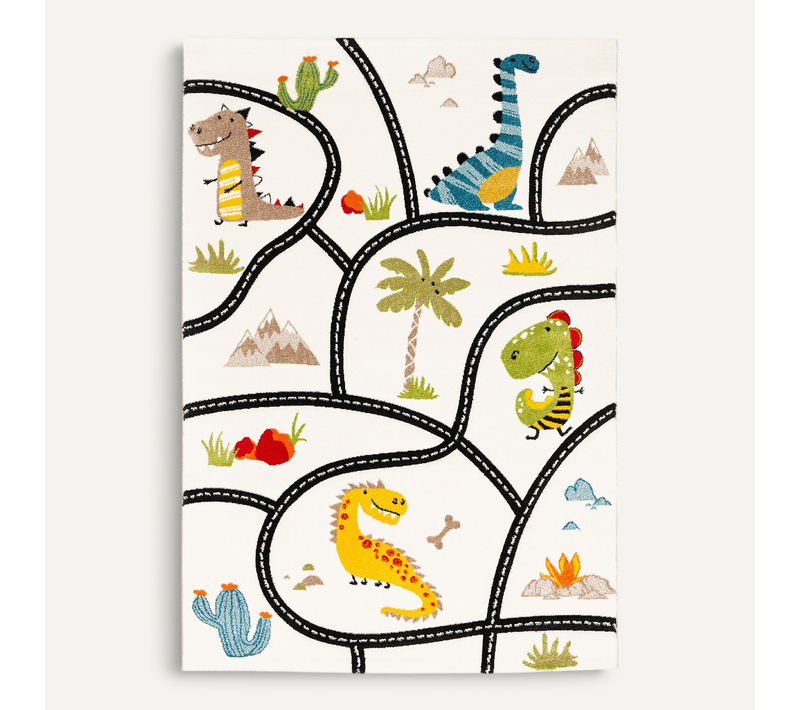 Tapis Maui Kids Pour Enfants Dino Rues 160x230cm