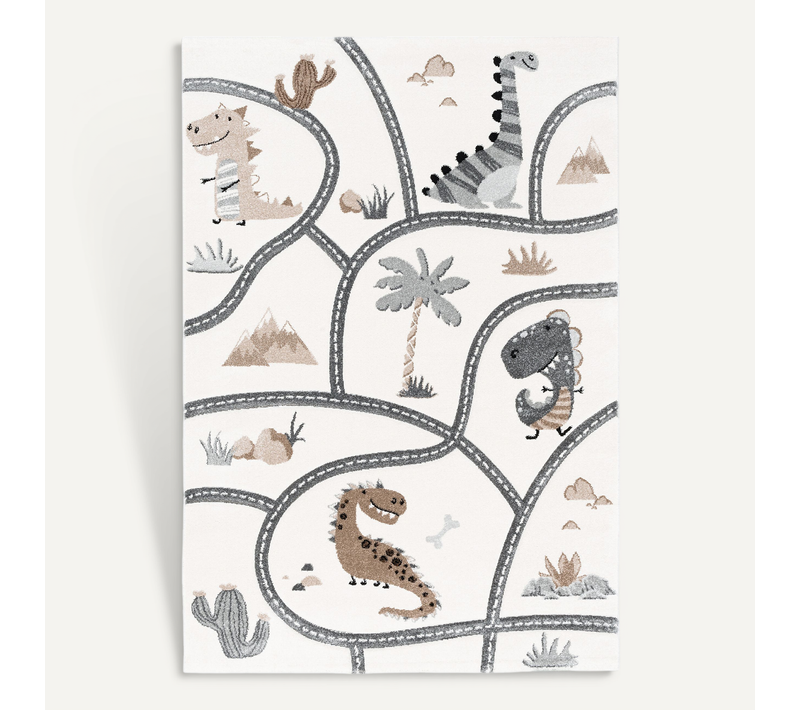 Tapis Maui Kids Pour Enfants Dino Rues 200x290cm