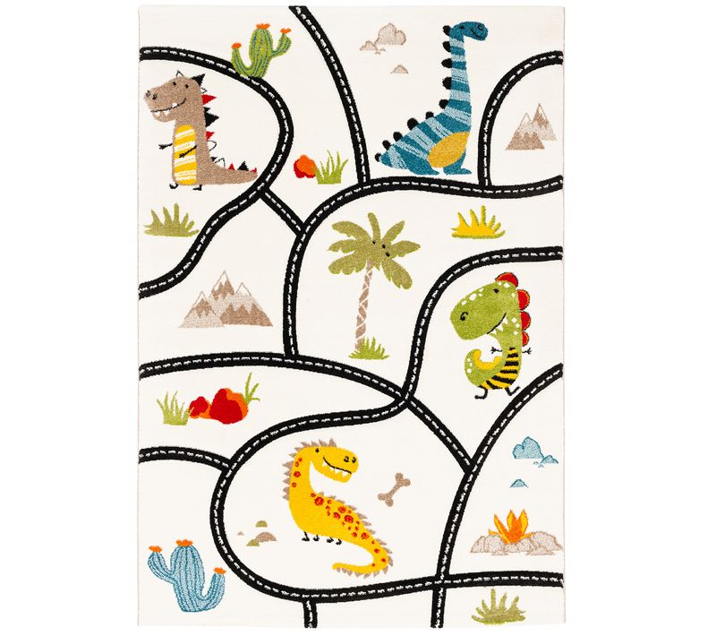 Tapis Maui Kids Pour Enfants Dino Rues 200x290cm