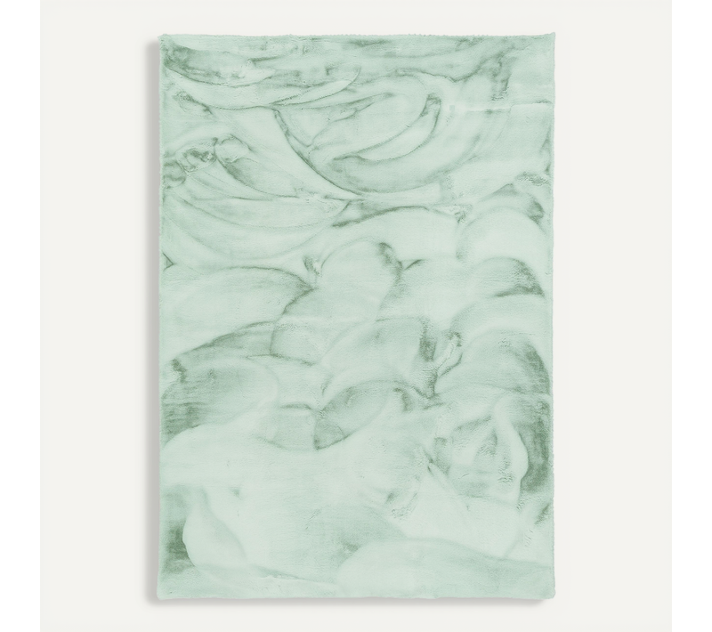 Tapis En Fourrure Plush 70x140cm Vert Clair