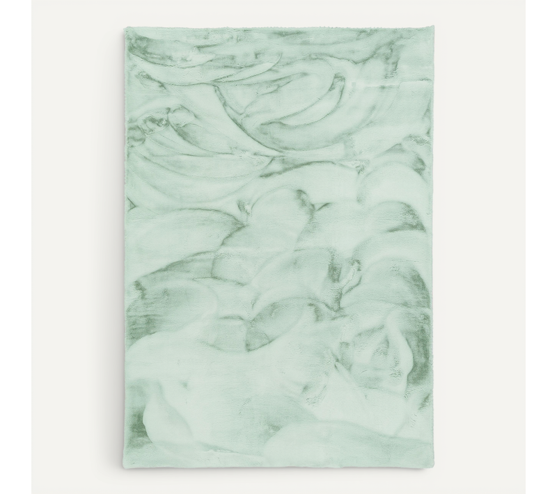Tapis En Fourrure Plush 140x180cm Vert Clair