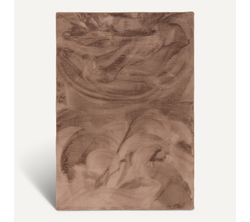 Tapis En Fourrure Plush 70x140cm Brun