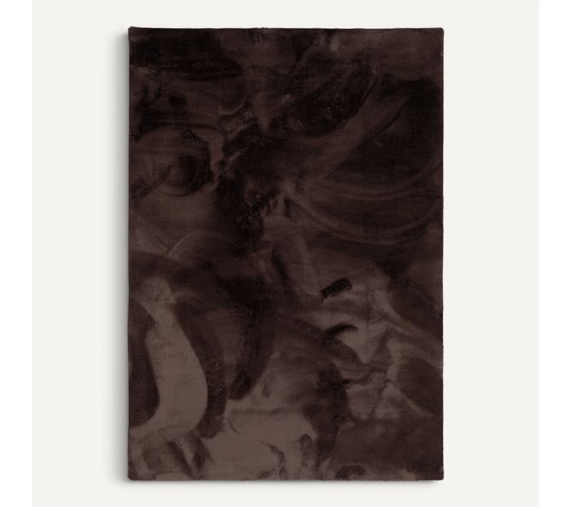 Tapis En Fourrure Plush 70x140cm Brun