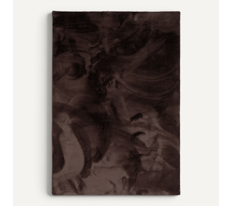 Tapis En Fourrure Plush 90x160cm Brun