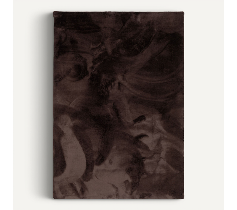 Tapis En Fourrure Plush 180x250cm Brun