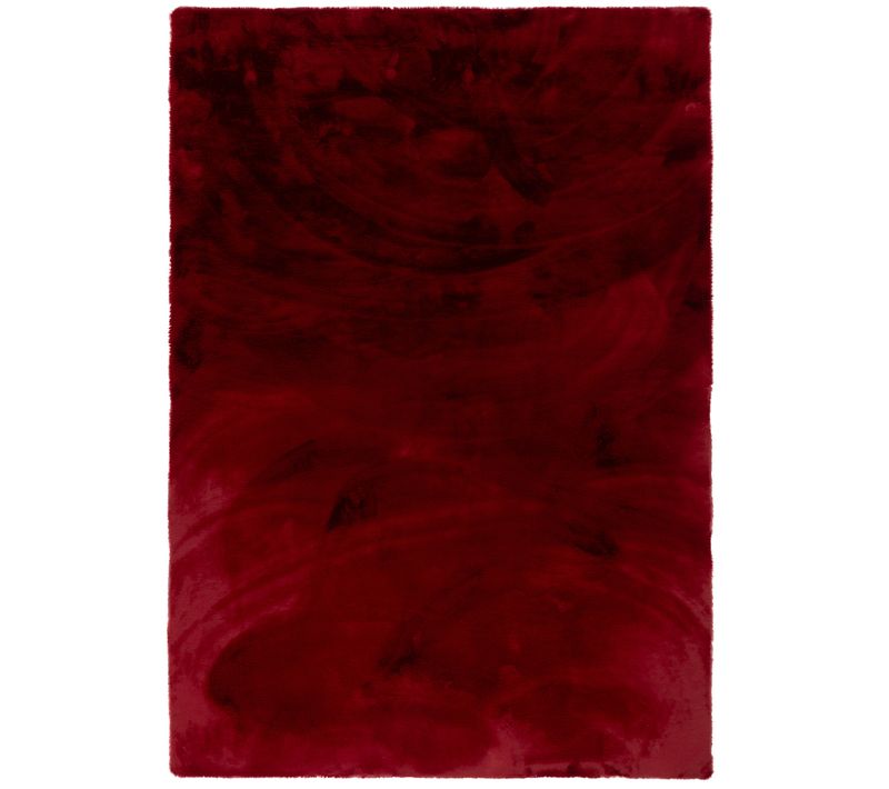 Tapis En Fourrure Plush 180x250cm Rouge