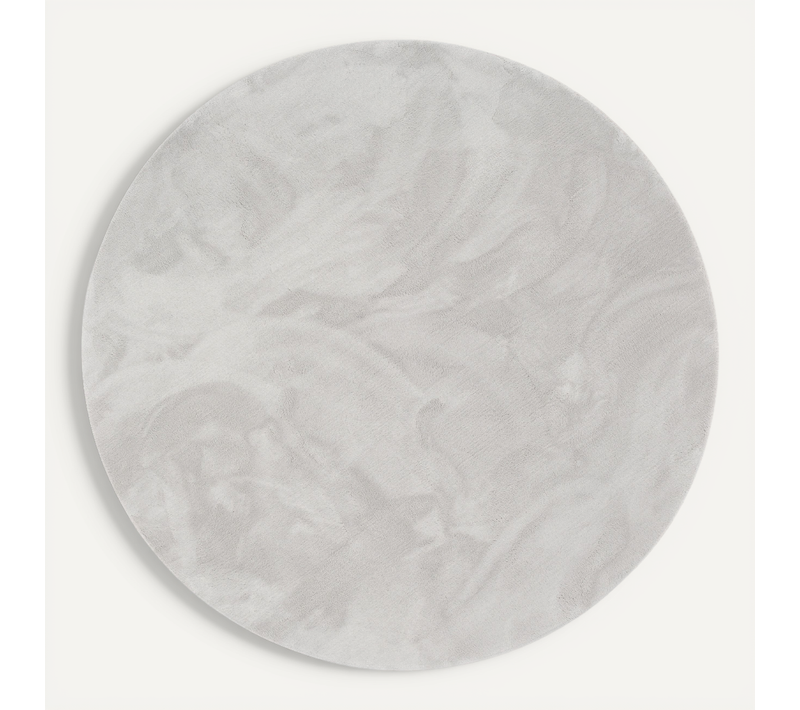 Tapis En Fourrure Pearl Rond 200cm Gris