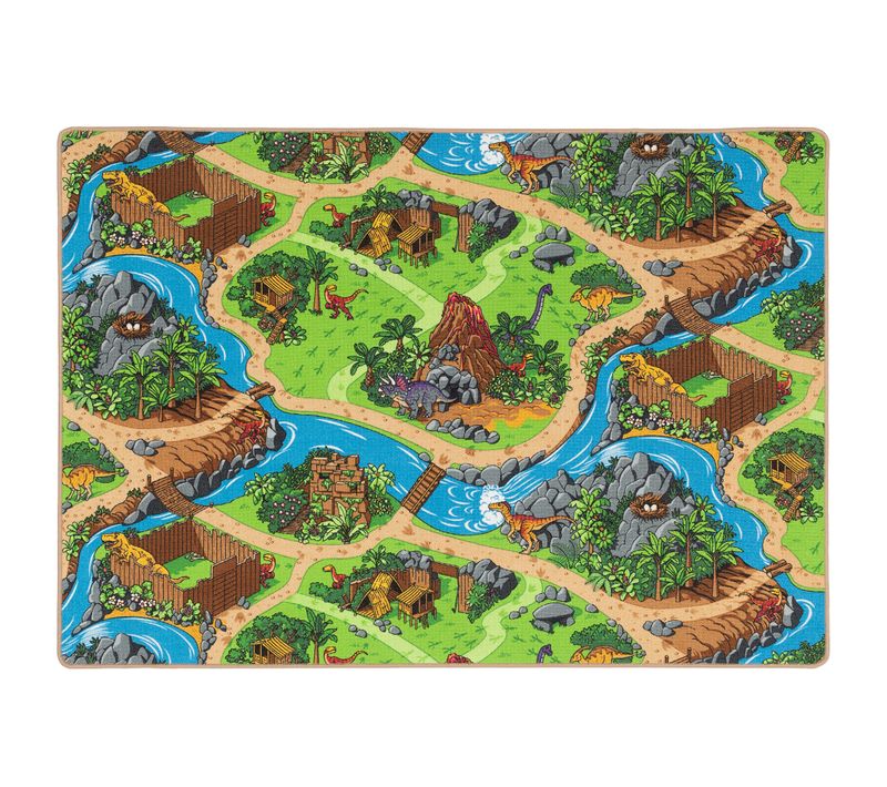 Tapis Rues Pour Enfants Dinosaures 133x133cm