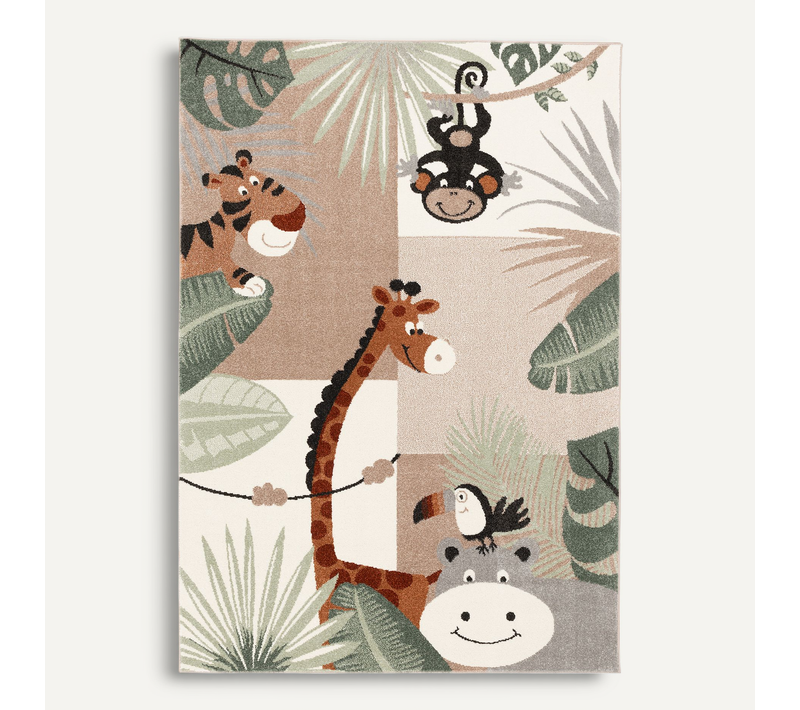 Tapis Pour Enfants Softstar Kids Animaux 80x150cm Vert