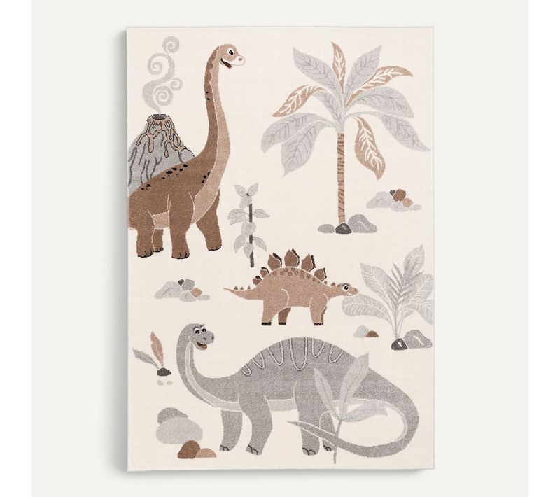 Tapis Pour Enfants Softstar Kids Dinosaures 160x230cm Gris
