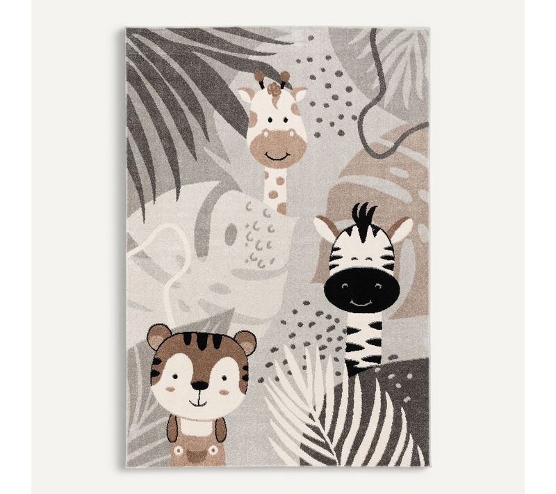 Tapis Pour Enfants Softstar Kids Safari 160x230cm Gris