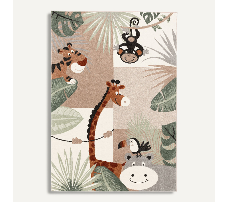 Tapis Pour Enfants Softstar Kids Animaux 200x290cm Vert