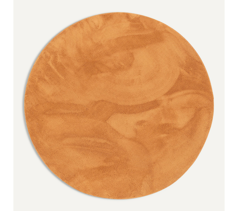 Tapis En Fourrure Pearl Rond 120cm Bronze